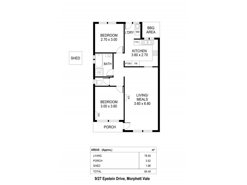 9/27 Epstein Drive, Morphett Vale SA 5162 Floorplan