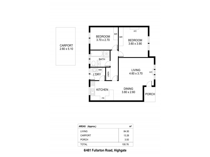 6/481 Fullarton Road, Highgate SA 5063 Floorplan