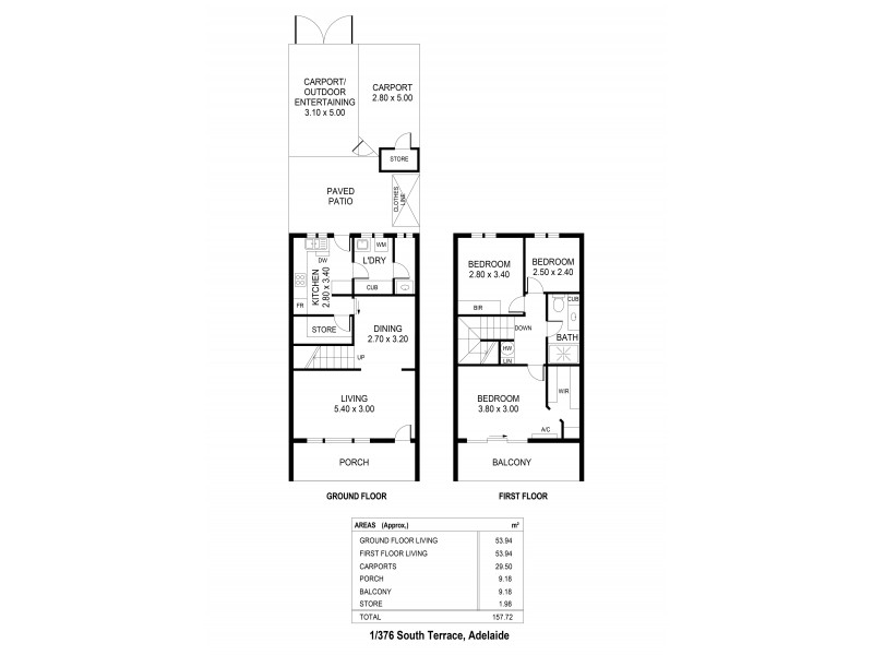 1/376 South Terrace, Adelaide SA 5000 Floorplan