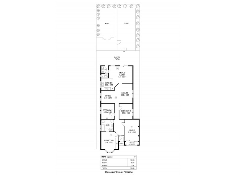 3 Vancouver Avenue, Panorama SA 5041 Floorplan