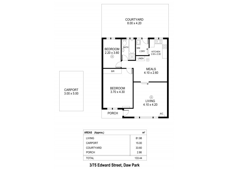 3/75 Edward St, Daw Park SA 5041 Floorplan