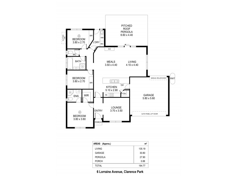 6 Lorraine Avenue, Clarence Park SA 5034 Floorplan
