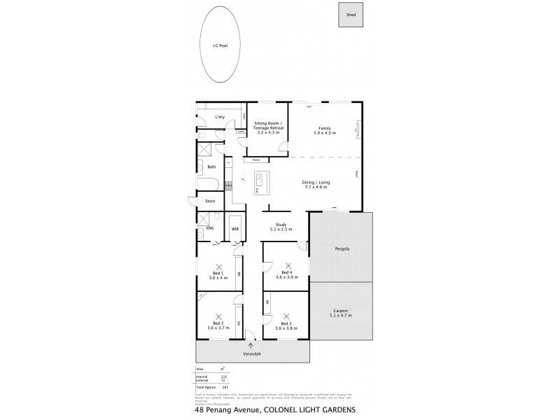 48 Penang Avenue, Colonel Light Gardens SA 5041 Floorplan