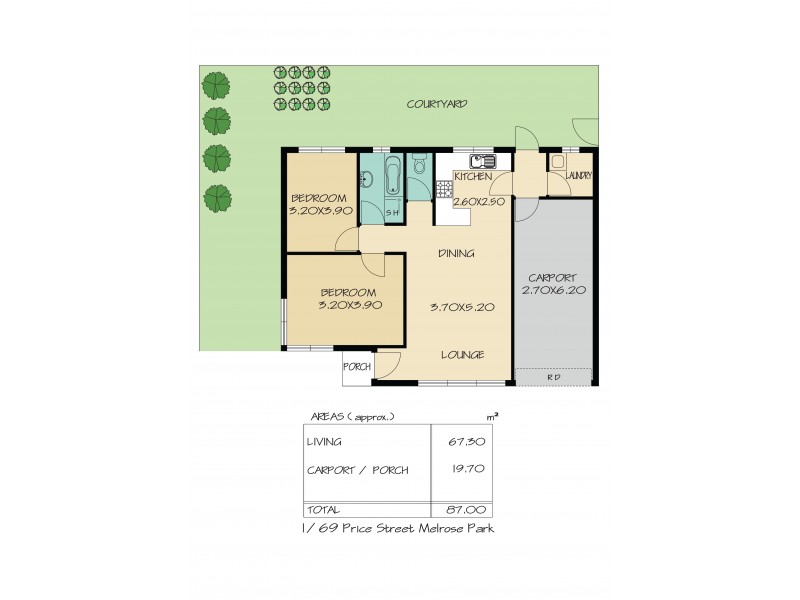 1/69 Price Street, Melrose Park SA 5039 Floorplan