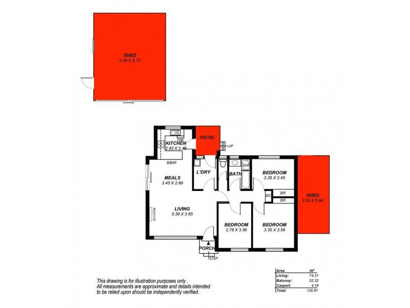 7 Hugh Crescent, Morphett Vale SA 5162 Floorplan