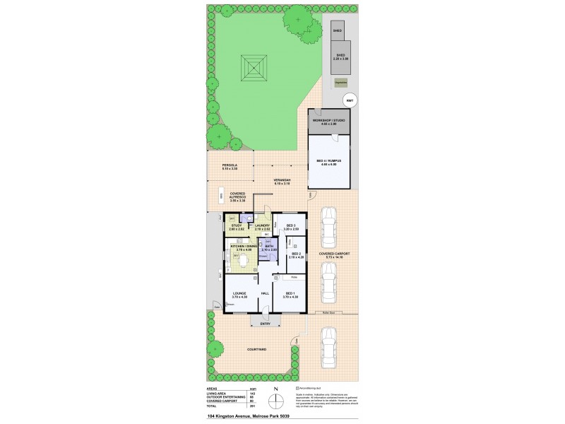 104 Kingston Avenue, Melrose Park SA 5039 Floorplan