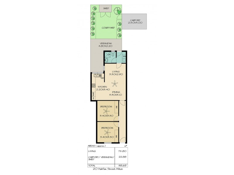2/20 Halifax Street, Hilton SA 5033 Floorplan