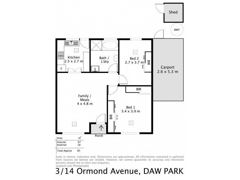 3/14 Ormond Avenue, Daw Park SA 5041 Floorplan