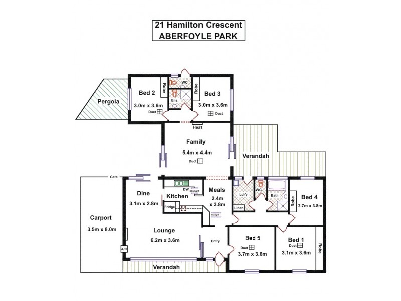 21 Hamilton Crescent, Aberfoyle Park SA 5159 Floorplan