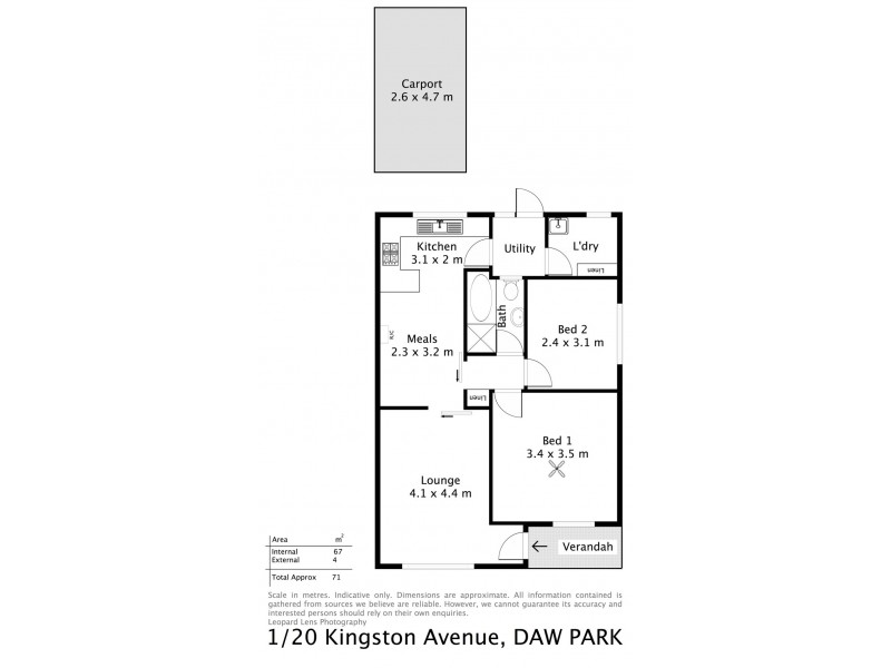 1/20 Kingston Avenue, Daw Park SA 5041 Floorplan