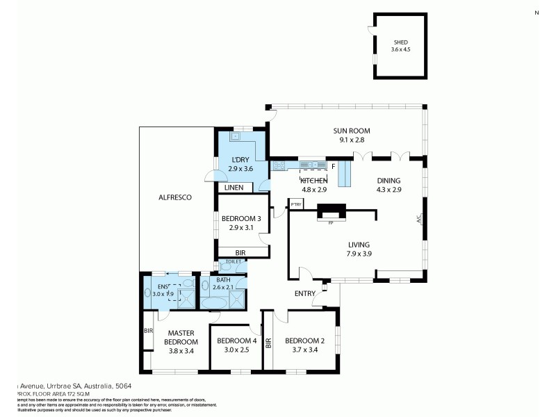 1 Pitcairn Ave, Urrbrae SA 5064 Floorplan