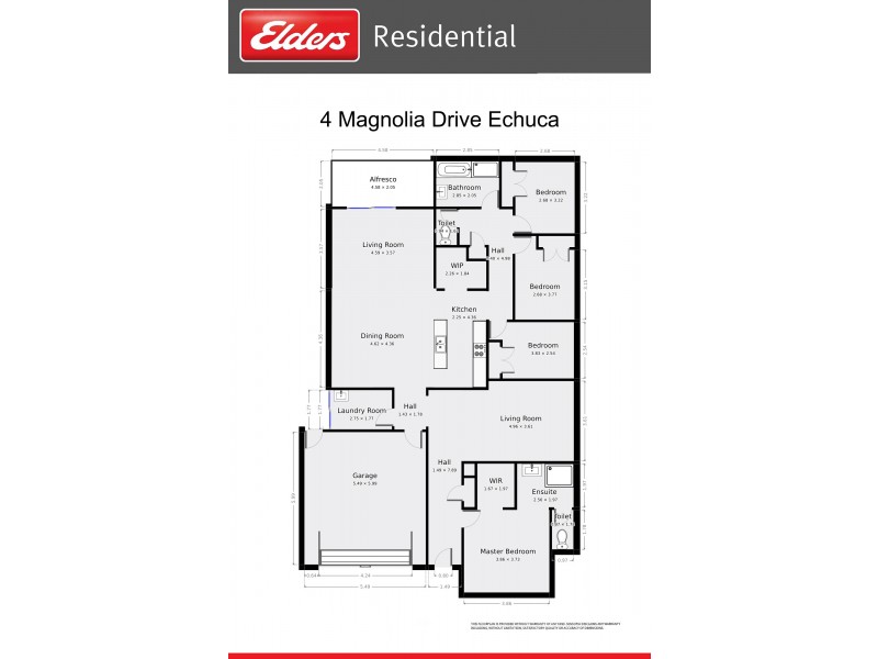4 Magnolia Drive, Echuca VIC 3564 Floorplan