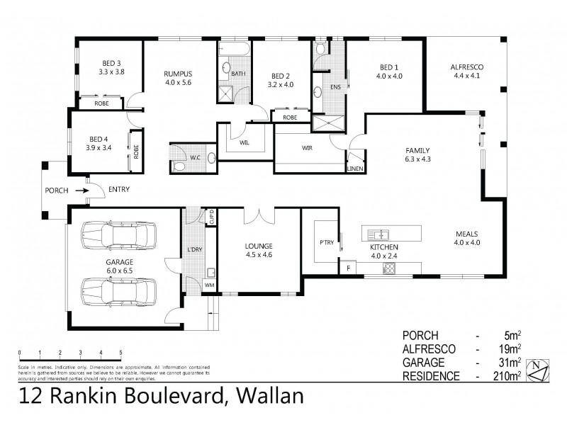 12 RANKIN BOULEVARD, Wallan VIC 3756 Floorplan