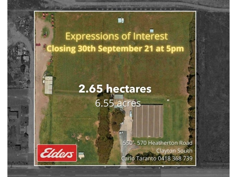 550 HEATHERTON ROAD, Clayton South VIC 3169