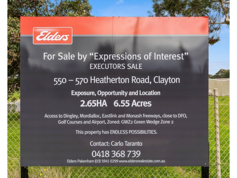 550 HEATHERTON ROAD, Clayton South VIC 3169