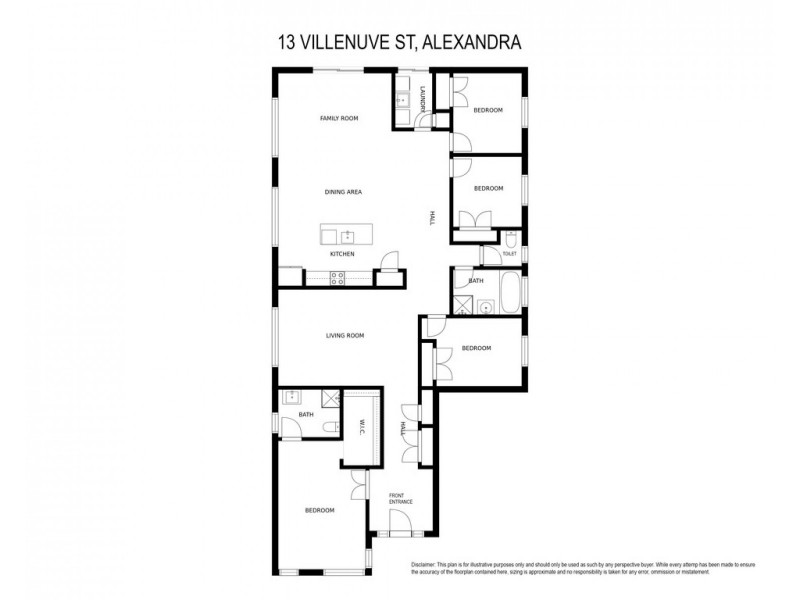 13 Villeneuve St, Alexandra VIC 3714 Floorplan