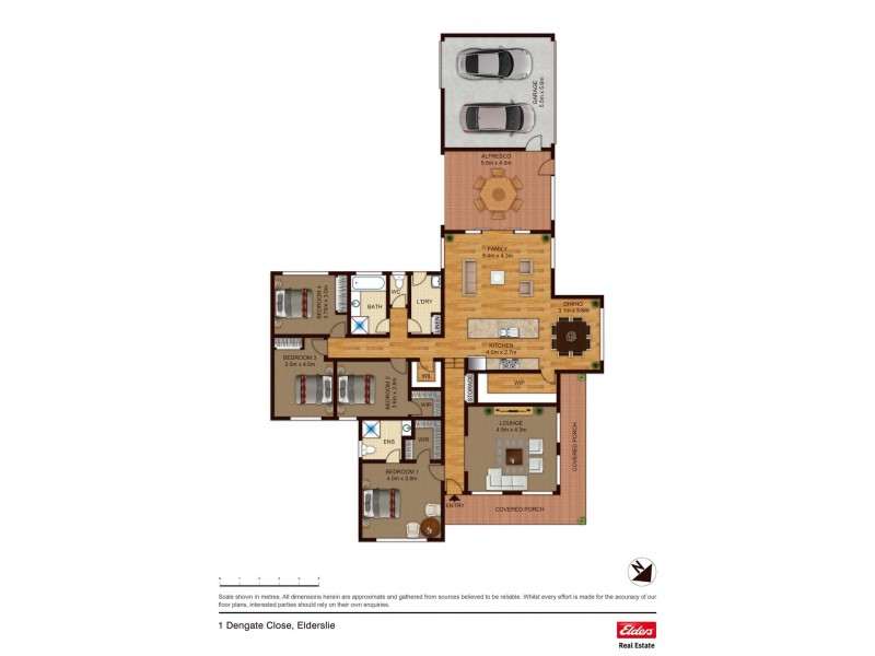 1 DENGATE CLOSE, Elderslie NSW 2570 Floorplan