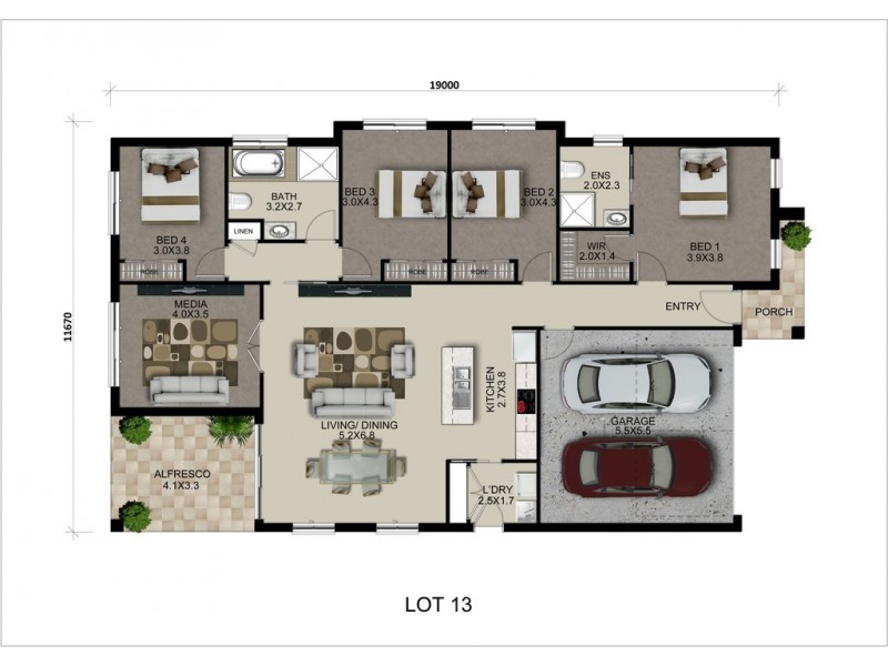 13 Dobroyd Avenue, Camden NSW 2570 Floorplan