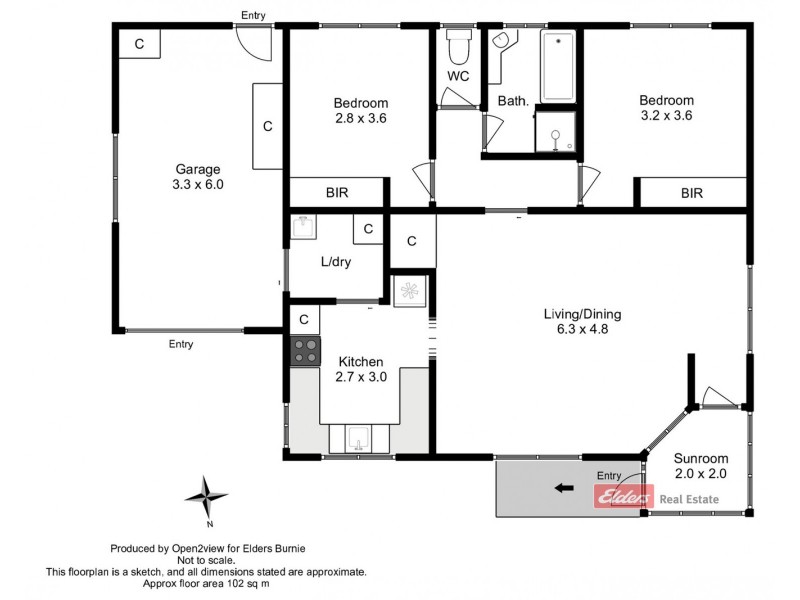 1/27 Mooreville Road, Park Grove TAS 7320 Floorplan