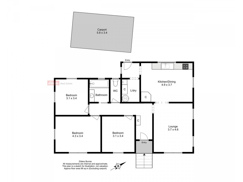 112 Bird Street, Hillcrest TAS 7320 Floorplan