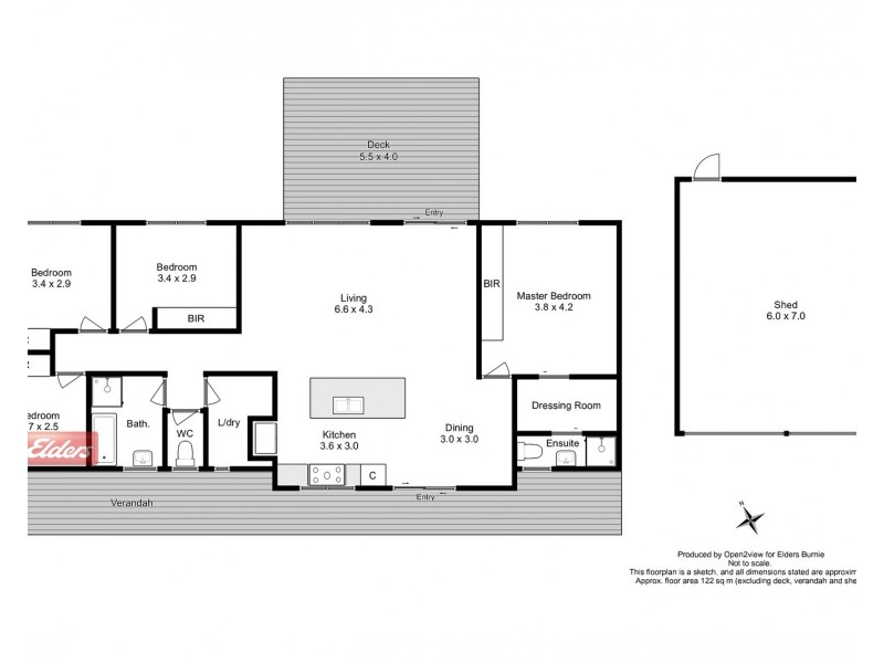 175 West Mooreville Road, East Cam TAS 7321 Floorplan