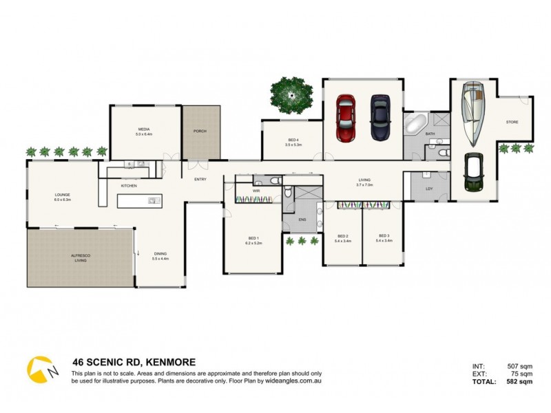 46 Scenic Rd, Kenmore QLD 4069 Floorplan