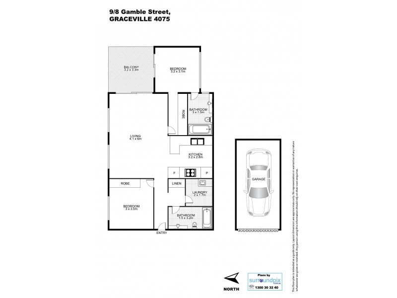 9/8 Gamble St, Graceville QLD 4075 Floorplan