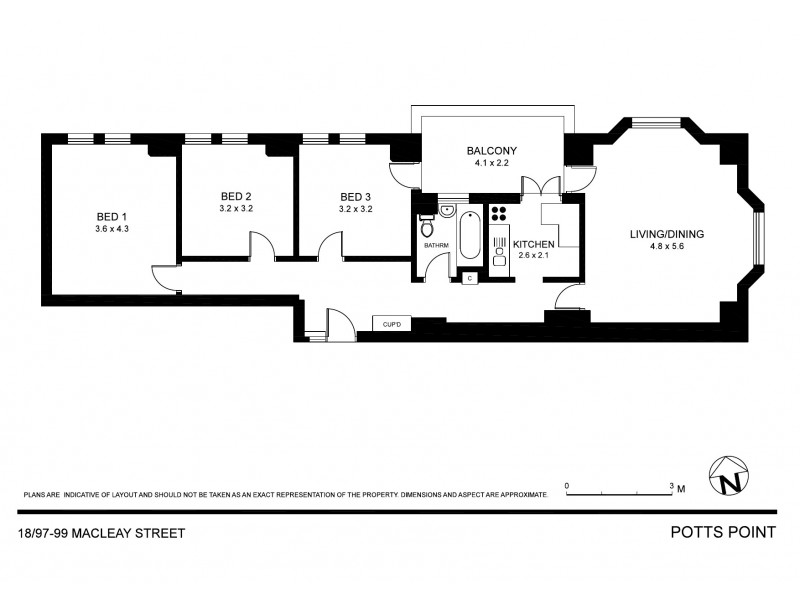 18/97-99 Macleay Street, Potts Point NSW 2011 Floorplan