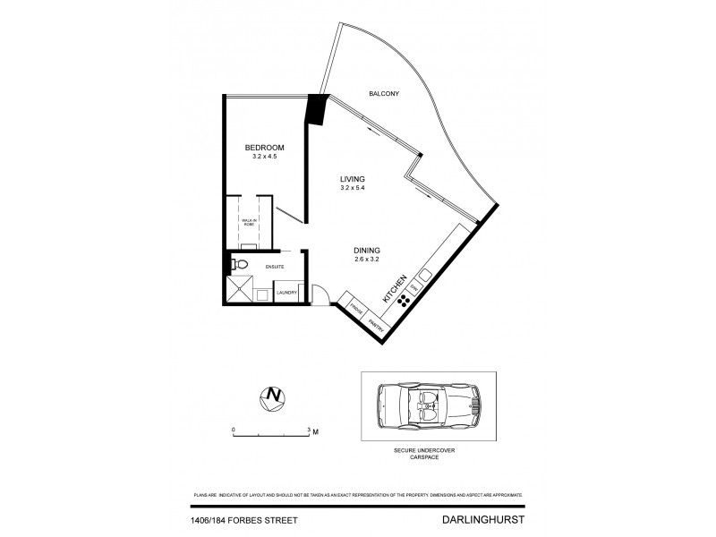 1406/184 Forbes Street, Darlinghurst NSW 2010 Floorplan