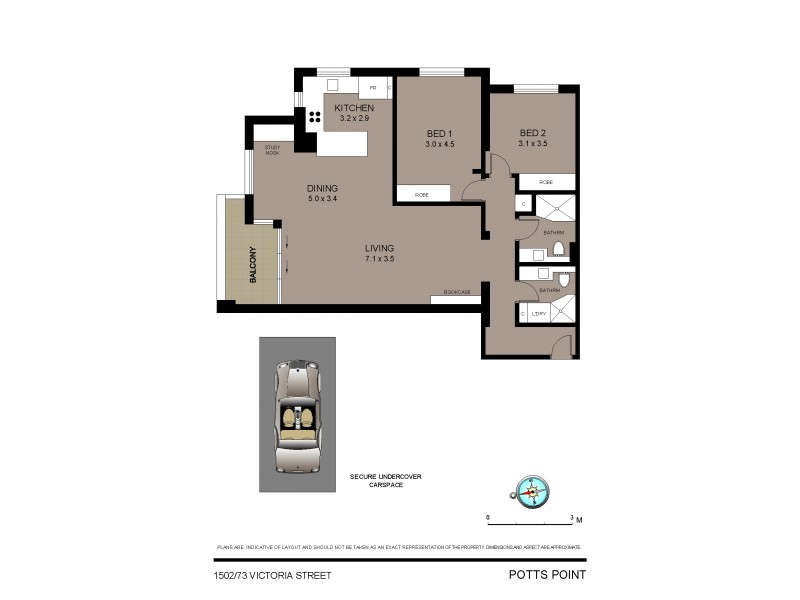 1502/73 Victoria Street, Potts Point NSW 2011 Floorplan
