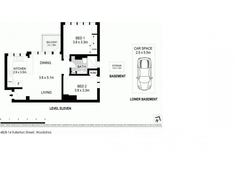 48/8-14 Fullerton Street, Woollahra NSW 2025 Floorplan