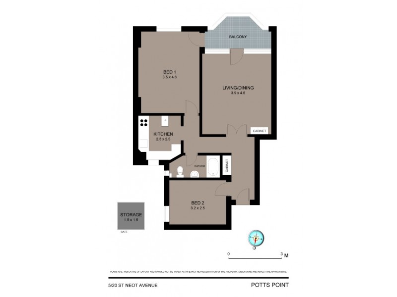 5/20 St Neot Avenue, Potts Point NSW 2011 Floorplan
