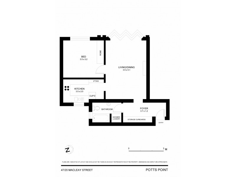 47/20 Macleay Street, Potts Point NSW 2011 Floorplan