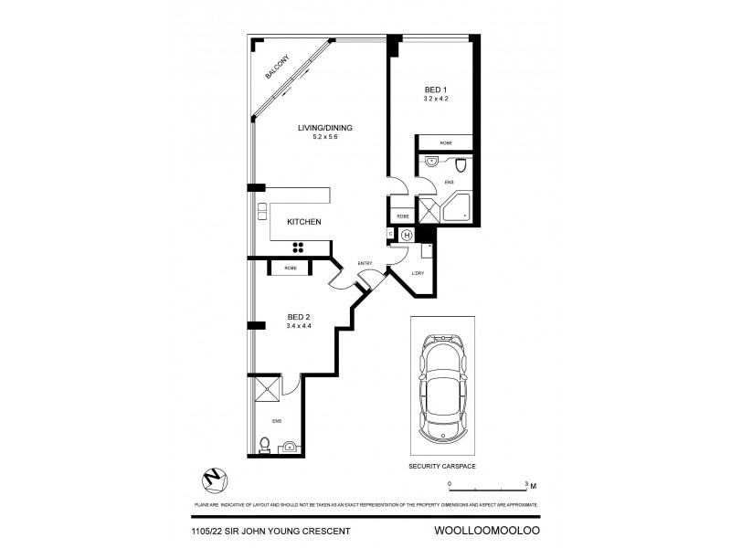 1105/22 Sir John Young Crescent, Woolloomooloo NSW 2011 Floorplan