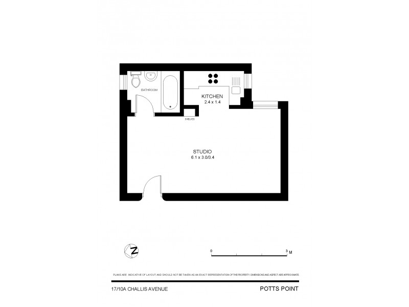 17/10A Challis Avenue, Potts Point NSW 2011 Floorplan