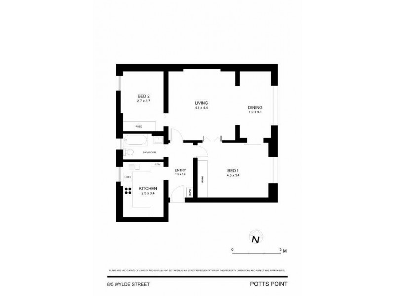 8/5 Wylde Street, Potts Point NSW 2011 Floorplan