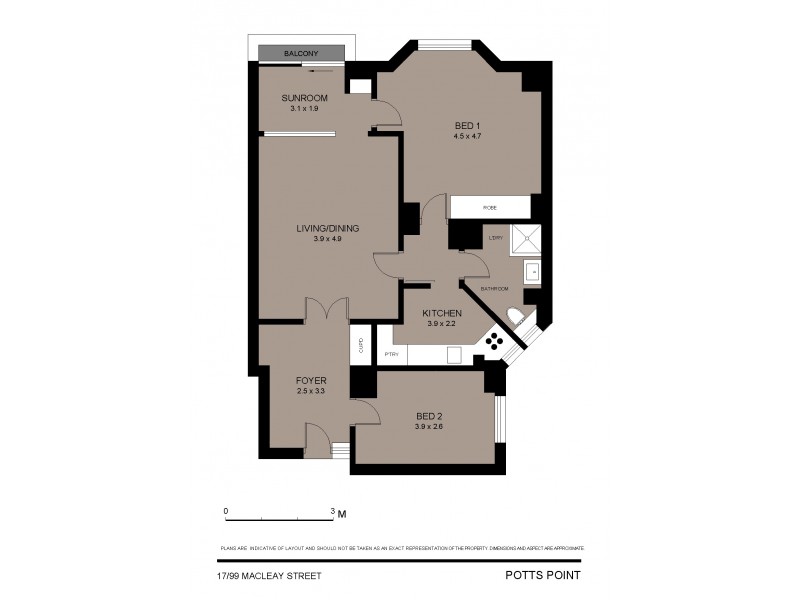 17/99 Macleay Street, Potts Point NSW 2011 Floorplan