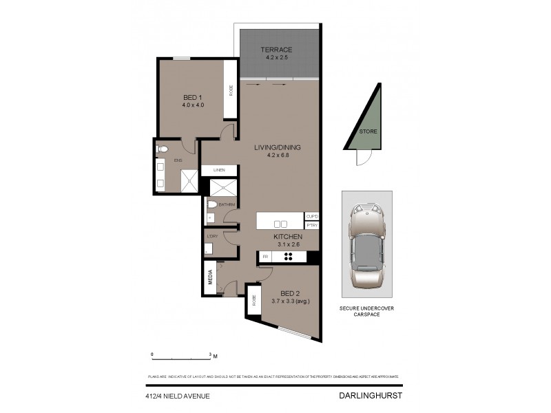 412/4 Neild Avenue, Rushcutters Bay NSW 2011 Floorplan
