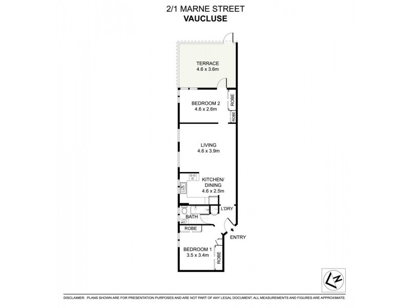 2/1 Marne Street, Vaucluse NSW 2030 Floorplan