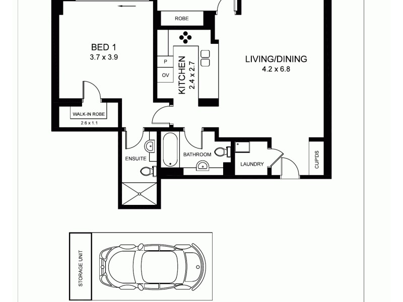 114/1A Tusculum Street, Potts Point NSW 2011 Floorplan