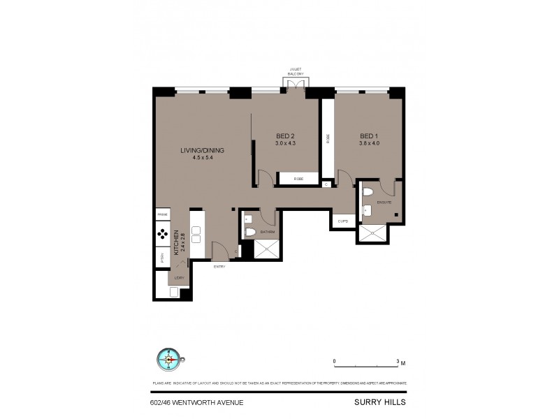 602/46 Wentworth Avenue, Surry Hills NSW 2010 Floorplan