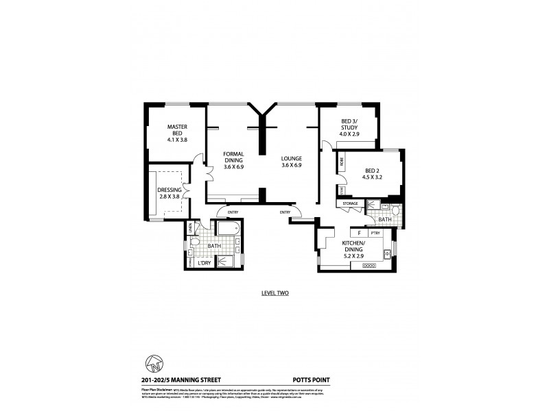 201-202/5 Manning Street, Potts Point NSW 2011 Floorplan
