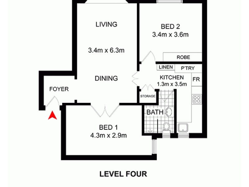 41/16 Macleay Street, Potts Point NSW 2011 Floorplan
