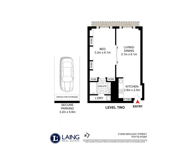 216/50 Macleay Street, Potts Point NSW 2011 Floorplan