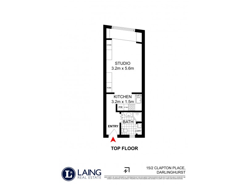 15/2 Clapton Place, Darlinghurst NSW 2010 Floorplan