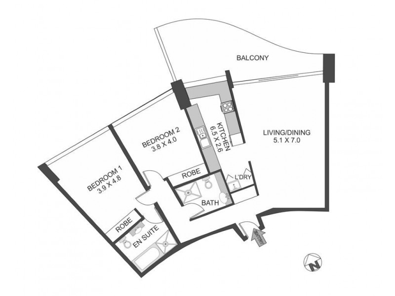3303/184 Forbes Street, Darlinghurst NSW 2010 Floorplan