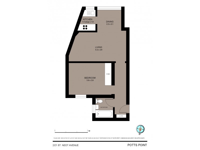2/21 St Neot Avenue, Potts Point NSW 2011 Floorplan