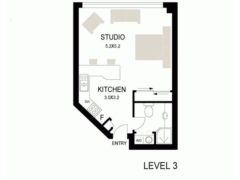 307/22 Sir John Young Crescent, Woolloomooloo NSW 2011 Floorplan