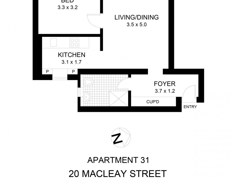 31/20 Macleay Street, Potts Point NSW 2011 Floorplan