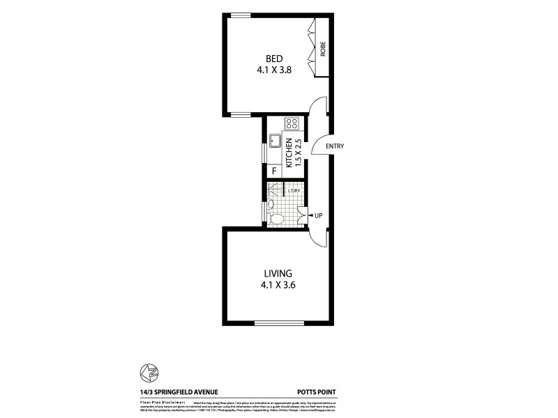 14/3 Springfield Avenue, Potts Point NSW 2011 Floorplan
